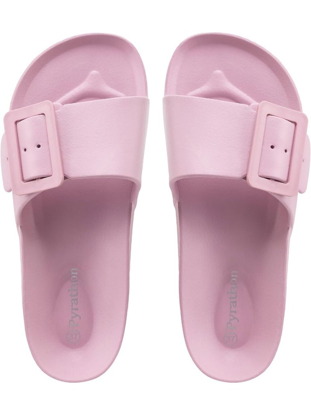 Women's Light Pink Slides Fashion Flat Sandals Slippers for Summer Casual